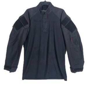 Vertx Recon USGI Combat Shirt Mens M Black Tactical 1/4 Zip Ripstop Long Sleeves